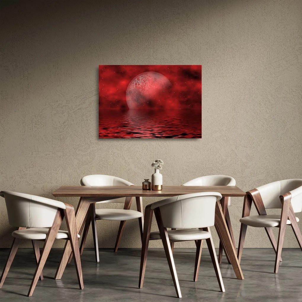 Obraz na szkle - Księżyc na powierzchni (70x50 cm)