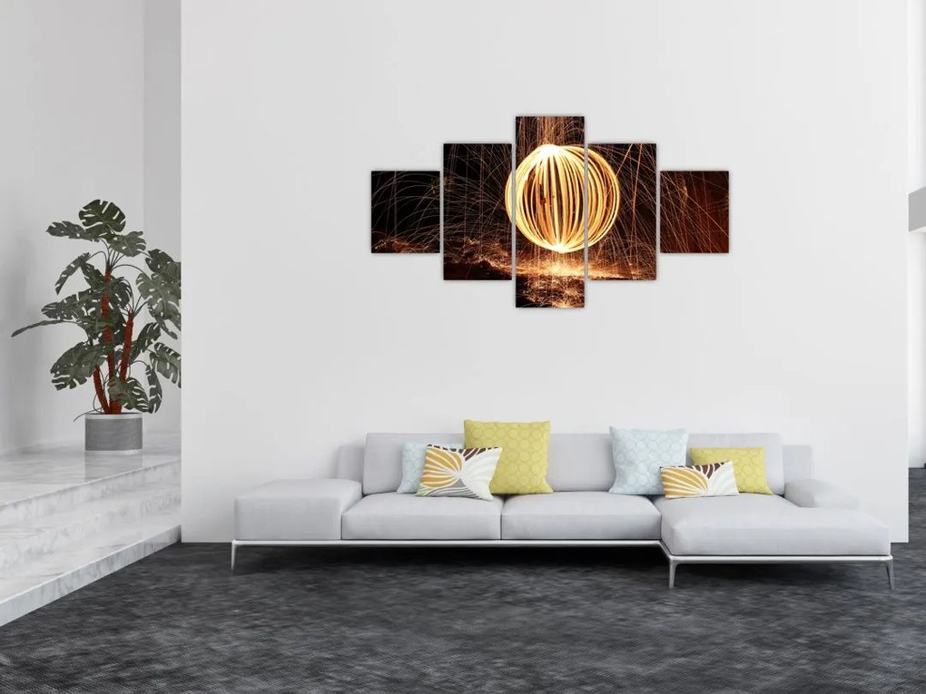 Obraz świecących kul (125x70 cm)