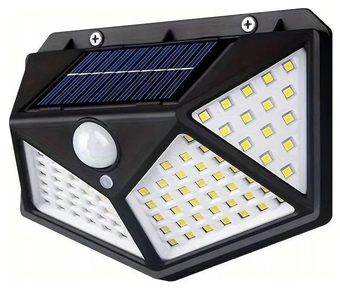 Lampa solarna z czujnikiem ruchu i zmierzchu - 100 led zewnętrzna ścienna