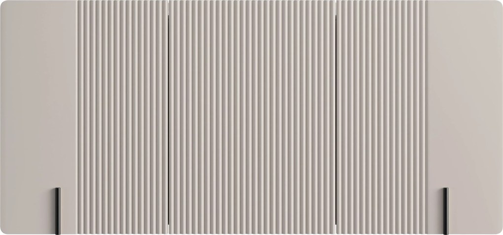 Komoda Malmi 150 cm trzydrzwiowa wisząca - kaszmir / czarny