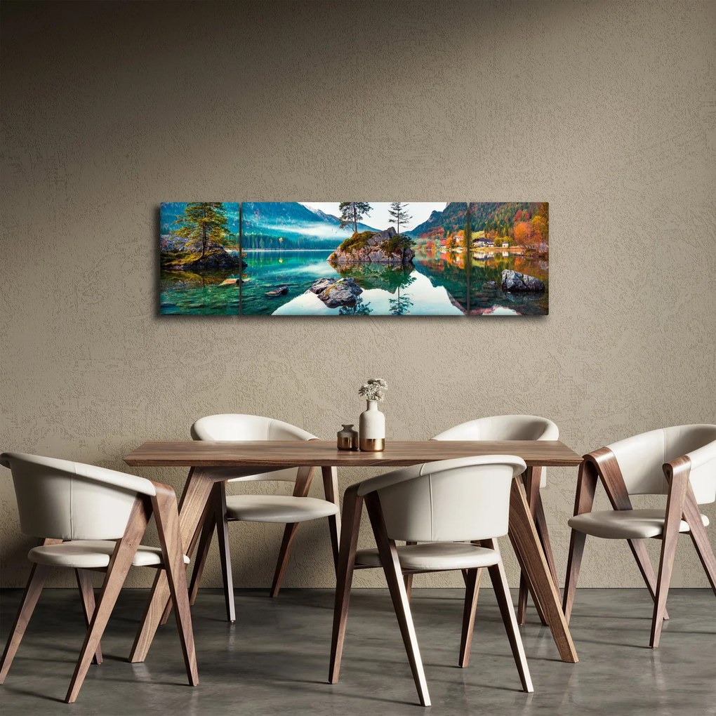 Obraz - Jezioro Hintersee, Alpy Bawarskie, Austria (170x50 cm)