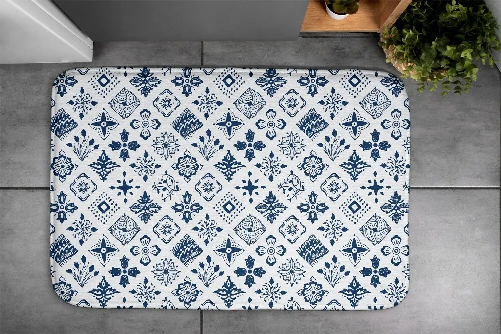 Antypoślizgowy dywanik łazienkowy Antypoślizgowy dywanik łazienkowy Kwiaty Abstrakcja