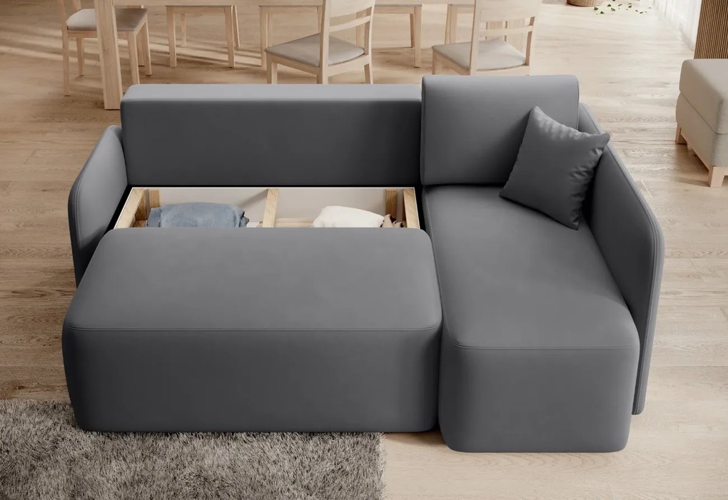 PROMOCJA Ciemnoszary narożnik HADSON prawy róg II klasa jakości Wersja: Prawy róg