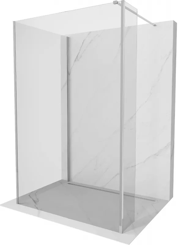 Mexen Kioto ścianka prysznicowa Walk-in 130 x 120 x 40 cm, transparent, chrom - 800-130-120-221-01-00-040