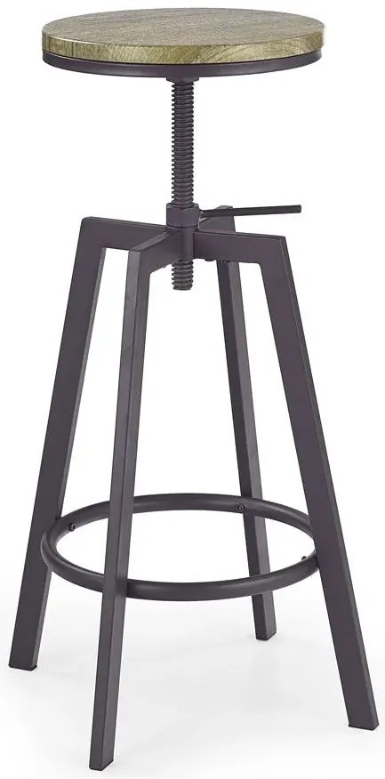 Okrągły industrialny hoker barowy coffee - Brer