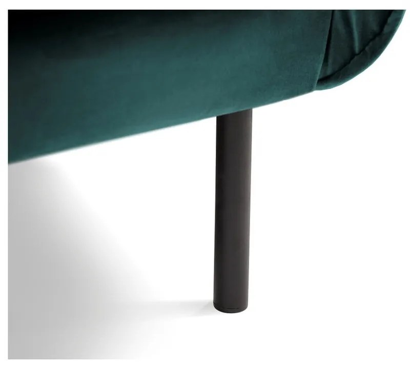 Ciemnozielona aksamitna sofa Cosmopolitan Design Vienna, 160 cm