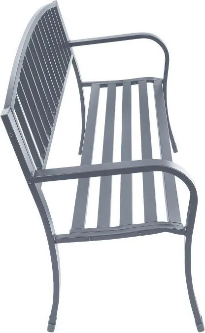 Ławka ogrodowa parkowa G-823 - metalowa, grafitowa