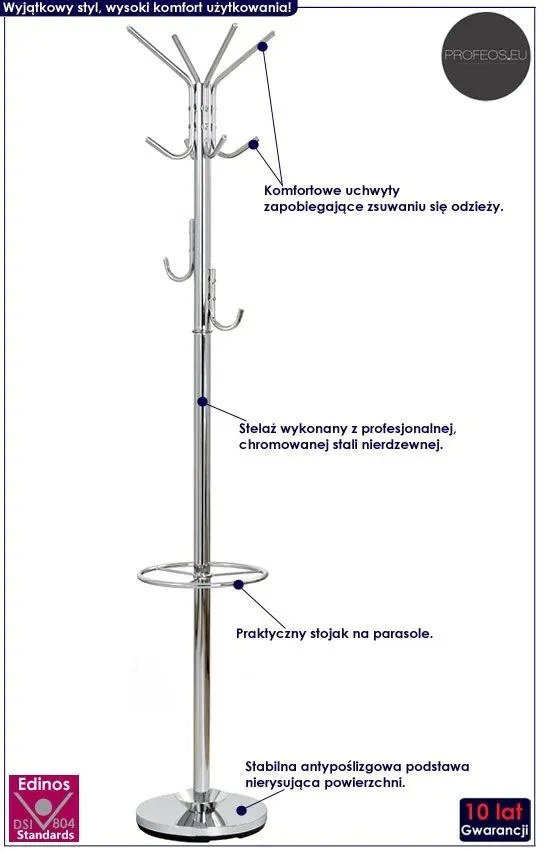 Stojący wieszak na ubrania E8-D27