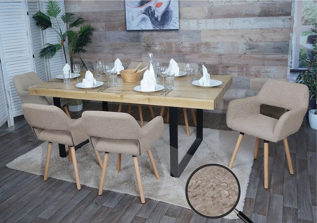 Krzesło do jadalni MCW-A50 II (zestaw 6 sztuk),  taupe