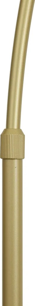 Designerska lampa łukowa podłogowa złota z LED z 3-stopniowym ściemnianiem - Anello