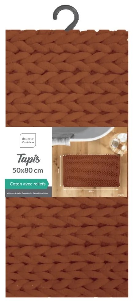Dywanik łazienkowy w kolorze terakoty 50x80 cm Ariel – douceur d'intérieur