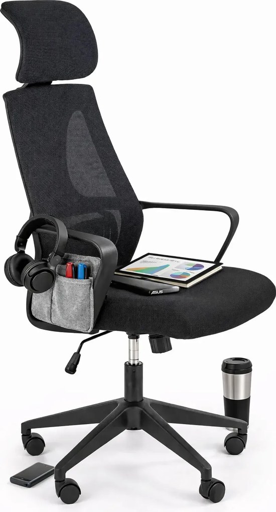 Ergonomiczny Fotel Czarny Biurowy Obrotowy G8-N03