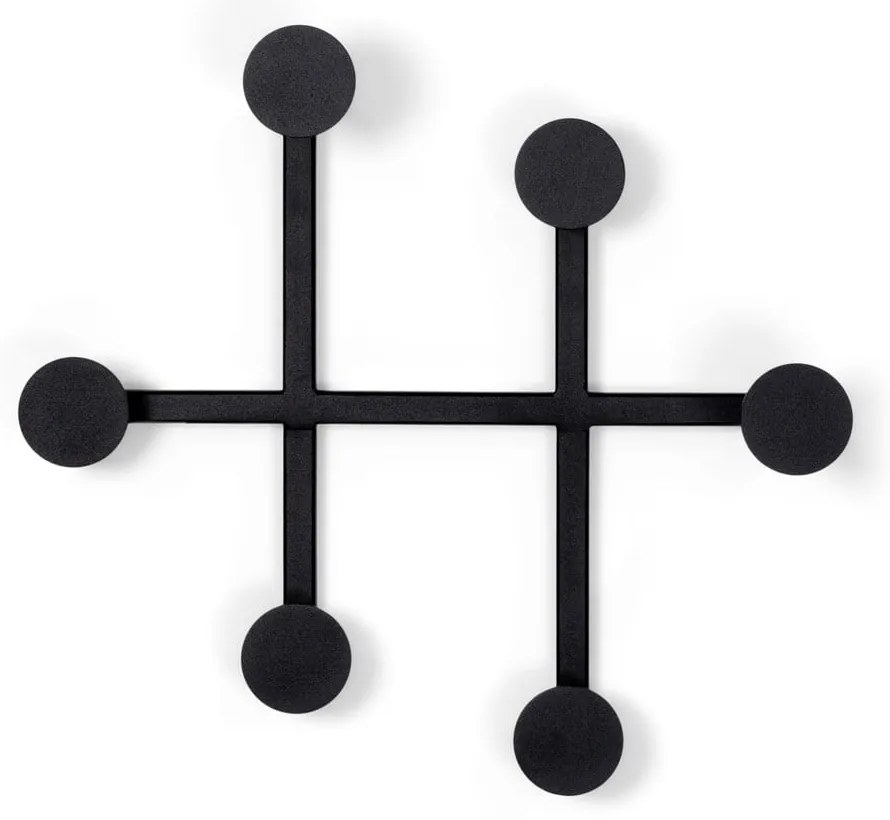 Czarny metalowy wieszak ścienny Bottoni – Spinder Design