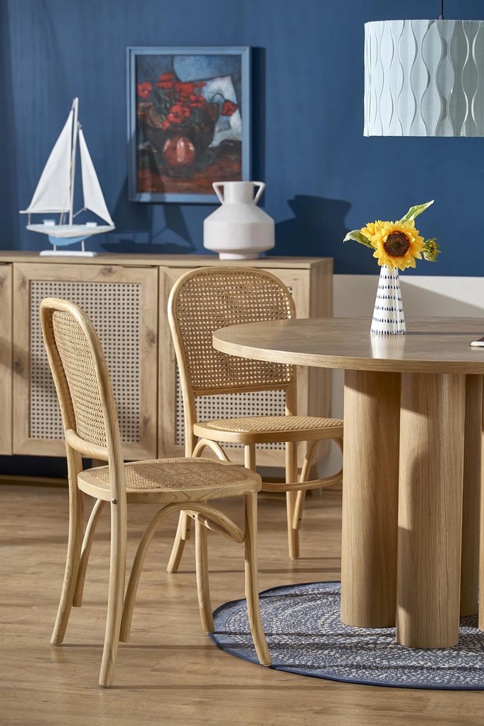 Krzesło jadalniane z rattanu naturalnego K502