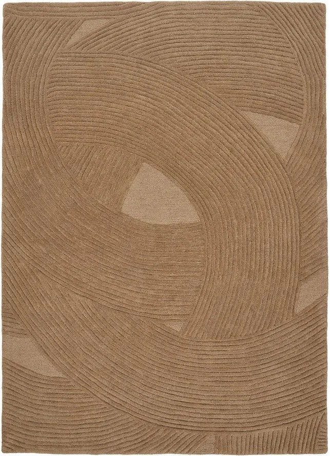 Wełniany dywan tkany ręcznie w ciemnym naturalnym kolorze 160x230 cm Pune – House Nordic