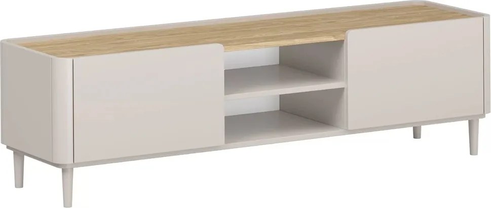 Szafka RTV Elivo 170 cm na nóżkach - kaszmir / dąb olejowany