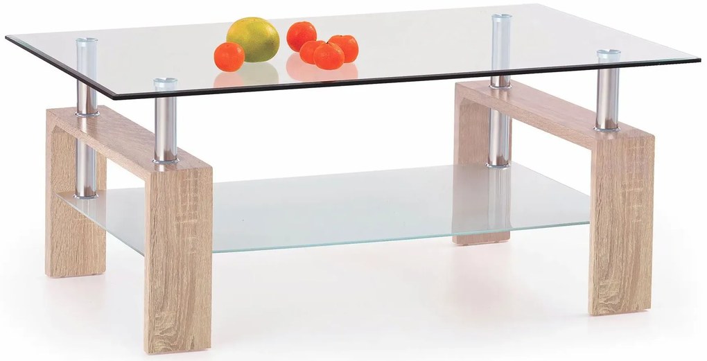 Ława szklana dąb sonoma G8-N37