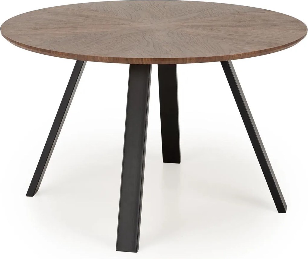 Okrągły stół z orzechowym blatem Danilo Halmar