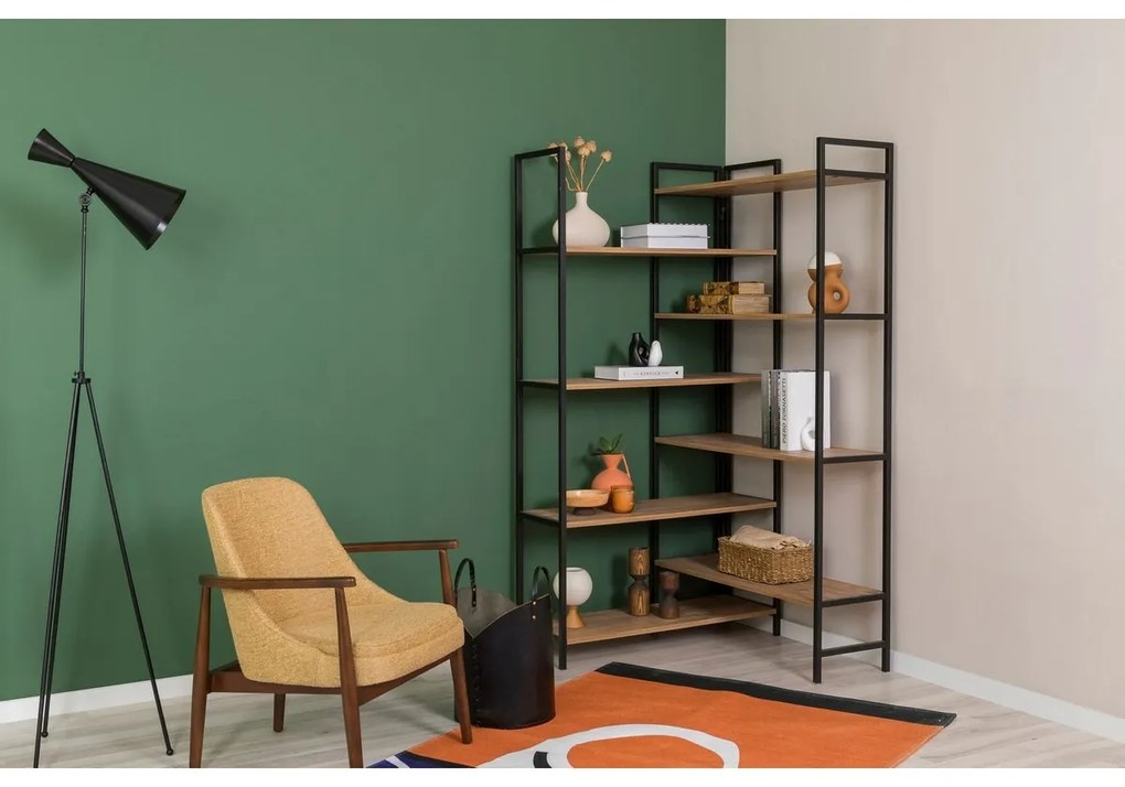 Regał Edra Black and Atlantic Pine