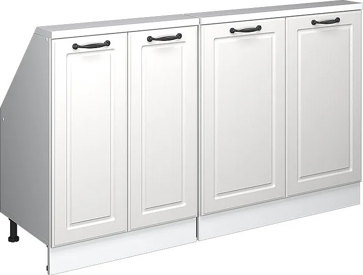 Szafka kuchenna na dach skośny biały domek wiejski 140x46x81.6 r-line