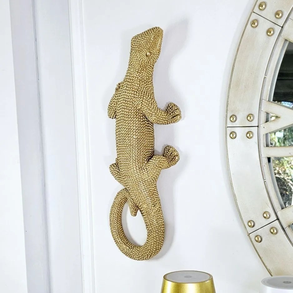 Złota deko figurka "Jaszczurka".