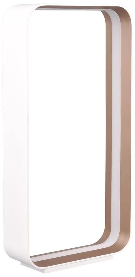 Biała lampa stołowa LED ze sterowaniem głosowym/mobilną aplikacją i metalowym kloszem (wysokość 61 cm) Cizione – CINQUE