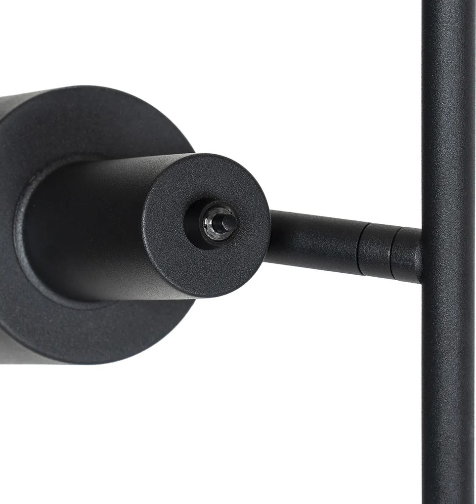 Inteligentna lampa stojąca czarna w komplecie z 2 żarówkami Wi-Fi A60 - Stijn