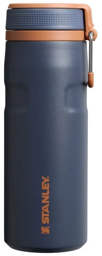 Ciemnoniebieski termos ze stali nierdzewnej 470 ml IceFlow™ Bottle Twist Flip Twilight – Stanley