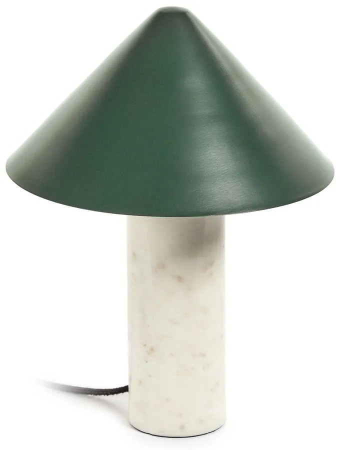 Zielona lampa stołowa z metalowym kloszem (wys. 32 cm) Valentine – Kave Home