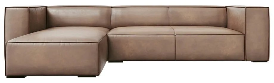 Jasnobrązowy skórzany narożnik (lewostronny) Madame – Windsor &amp; Co Sofas