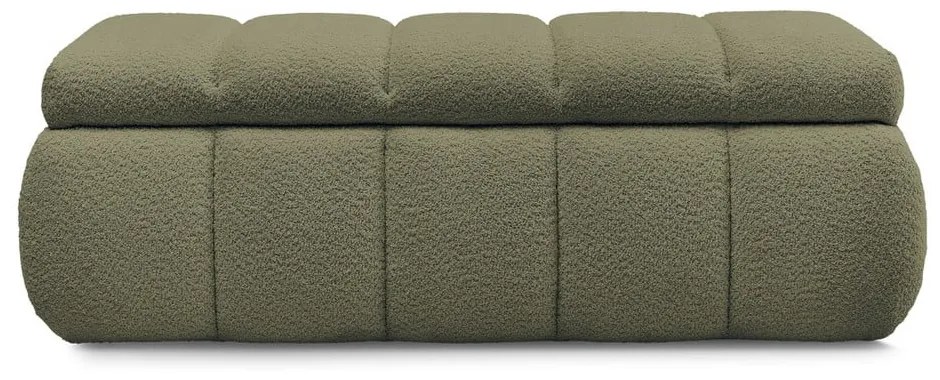 Zielona ławka z materiału bouclé – Bobochic Paris