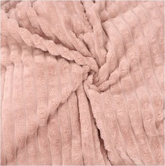 Koc w Kostkę 200x220cm Miękki pastelowy róż Przytulny do Salonu i Sypialni