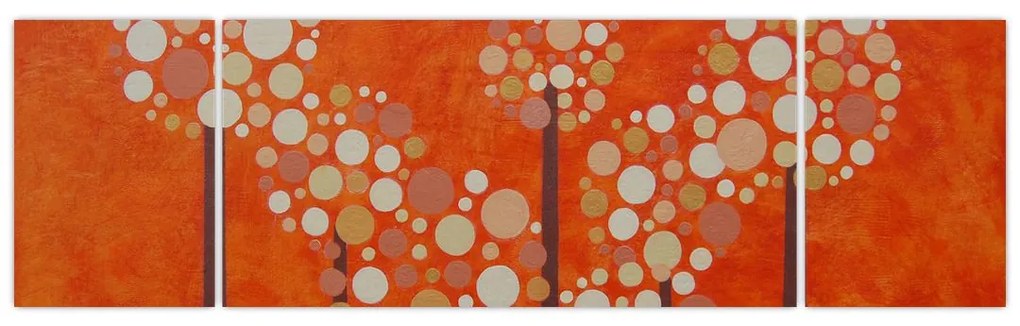 Obraz - Pomarańczowy las (170x50 cm)