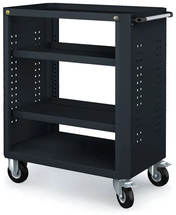 Antystatyczny wózek warsztatowy ESD 968 x 765 x 500 mm, 4 półki
