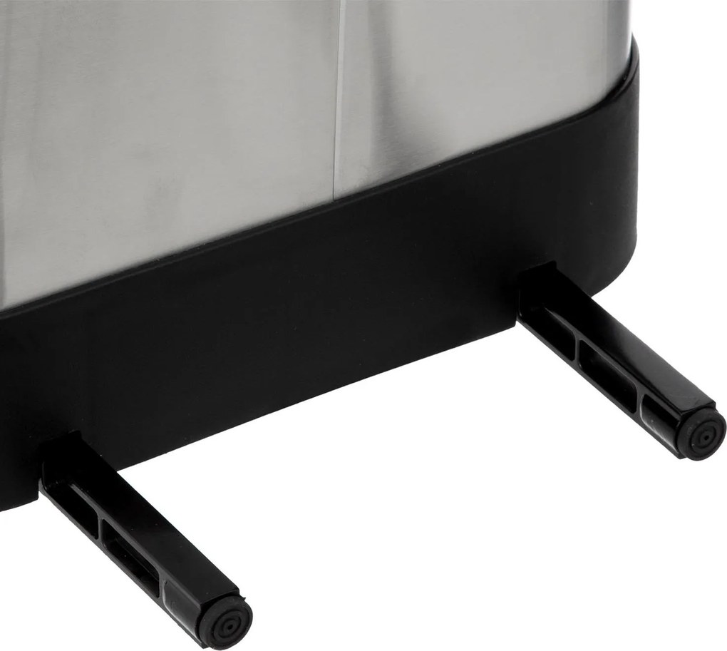 Wąski kosz na śmieci Ariane, ze stali nierdzewnej, z pedałem, 30 l