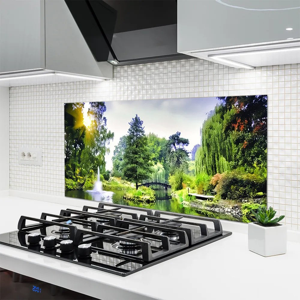 Panel Kuchenny Promienie Słońca Nad Wodospadem