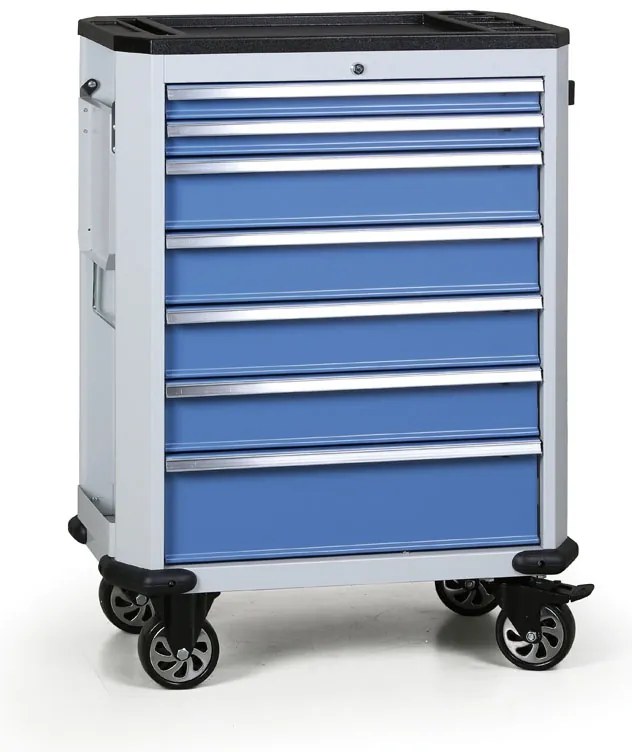 Wózek warsztatowy mobilny na narzędzia EXPERT, 7 szuflad, niebieski