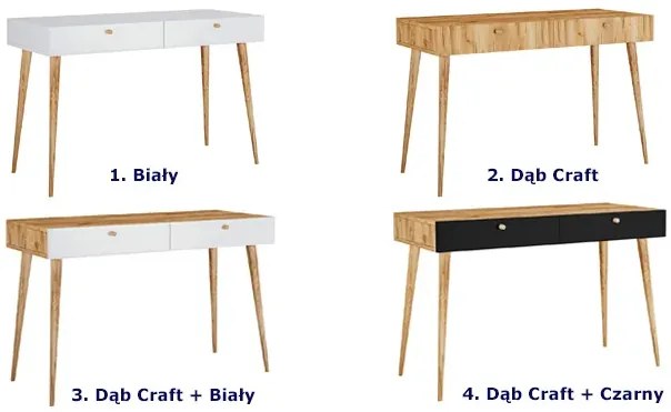 Skandynawskie biurko z szufladami dąb craft - Esto 6X