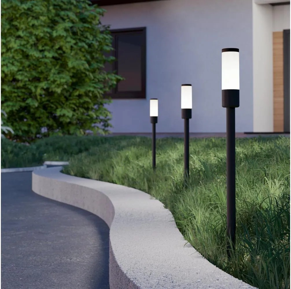 Eglo 902042 - ZESTAW 3x LAMP ZEWNĘTRZNYCH ZANCARO LED/1W/230V IP44 czarne