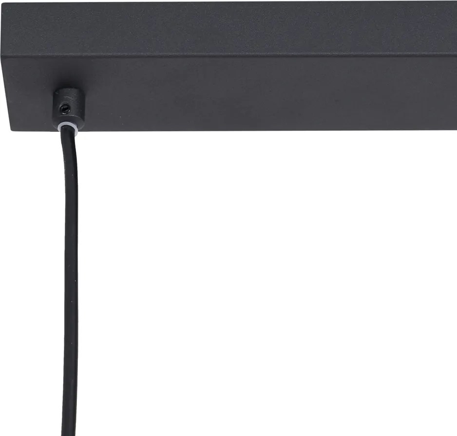 Designerska lampa wisząca czarna prostokątna 3-punktowa - Indu