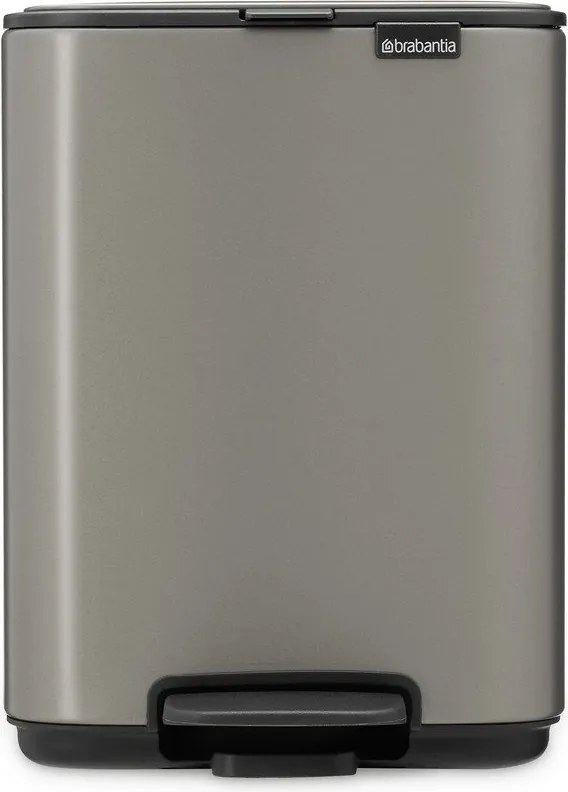 Szary stalowy kosz na śmieci z pedałem 4 l Bo – Brabantia