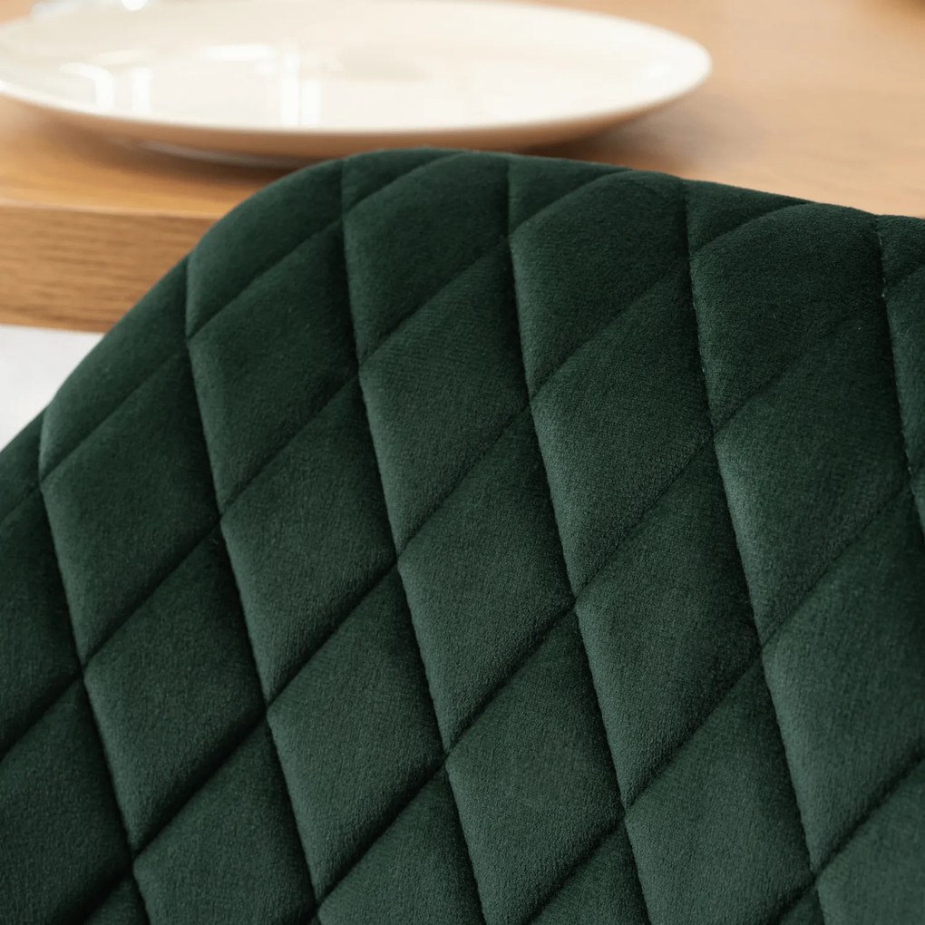 Krzesło Tapicerowane SHANE Zielone Nowoczesne Loft