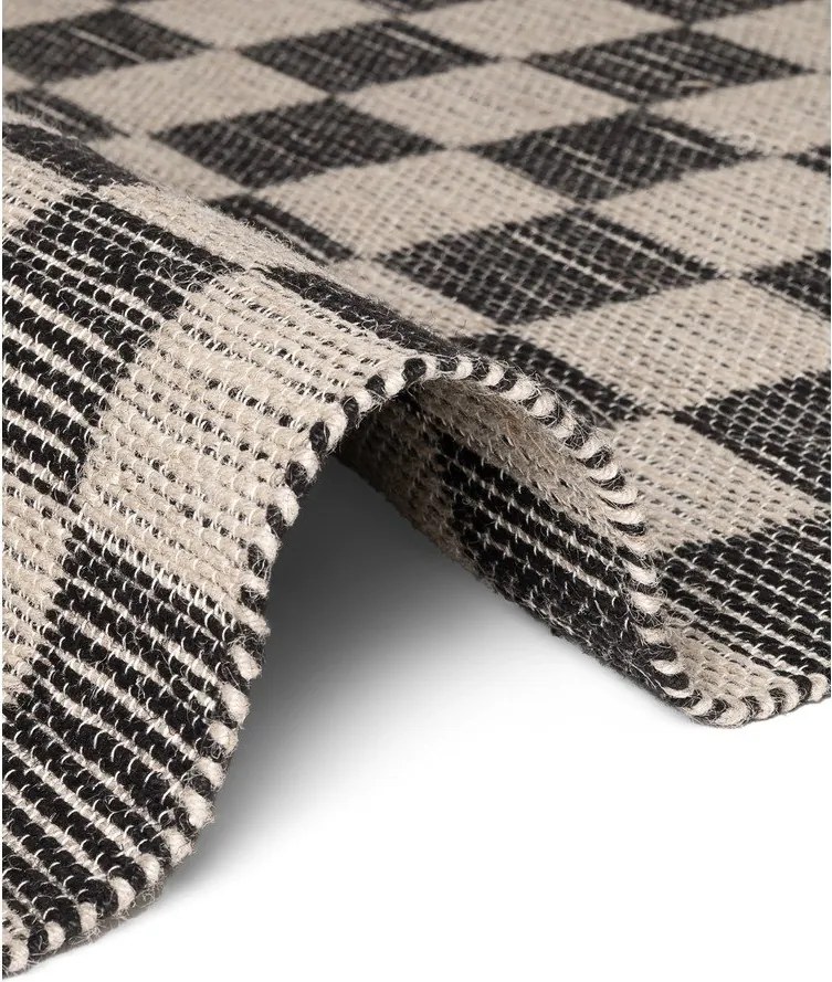 Czarno-kremowy ręcznie tkany dwustronny dywan z mieszanki juty 200x300 cm Rex – Hanse Home