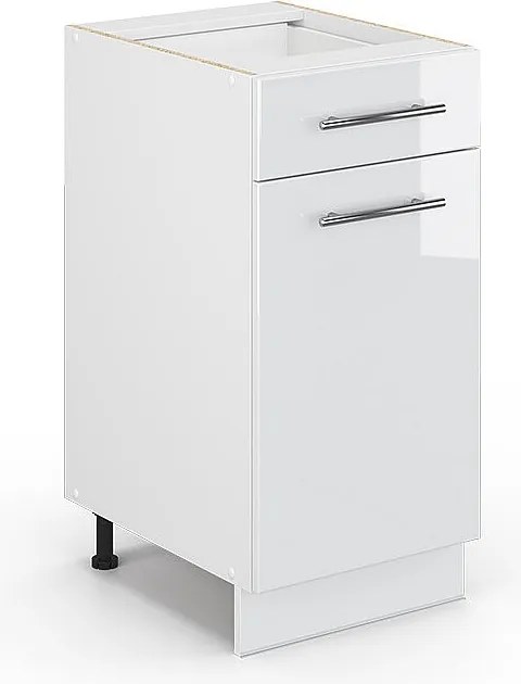 Szafka dolna do kuchni biały wysoki połysk 40x51.6x82 fame-line