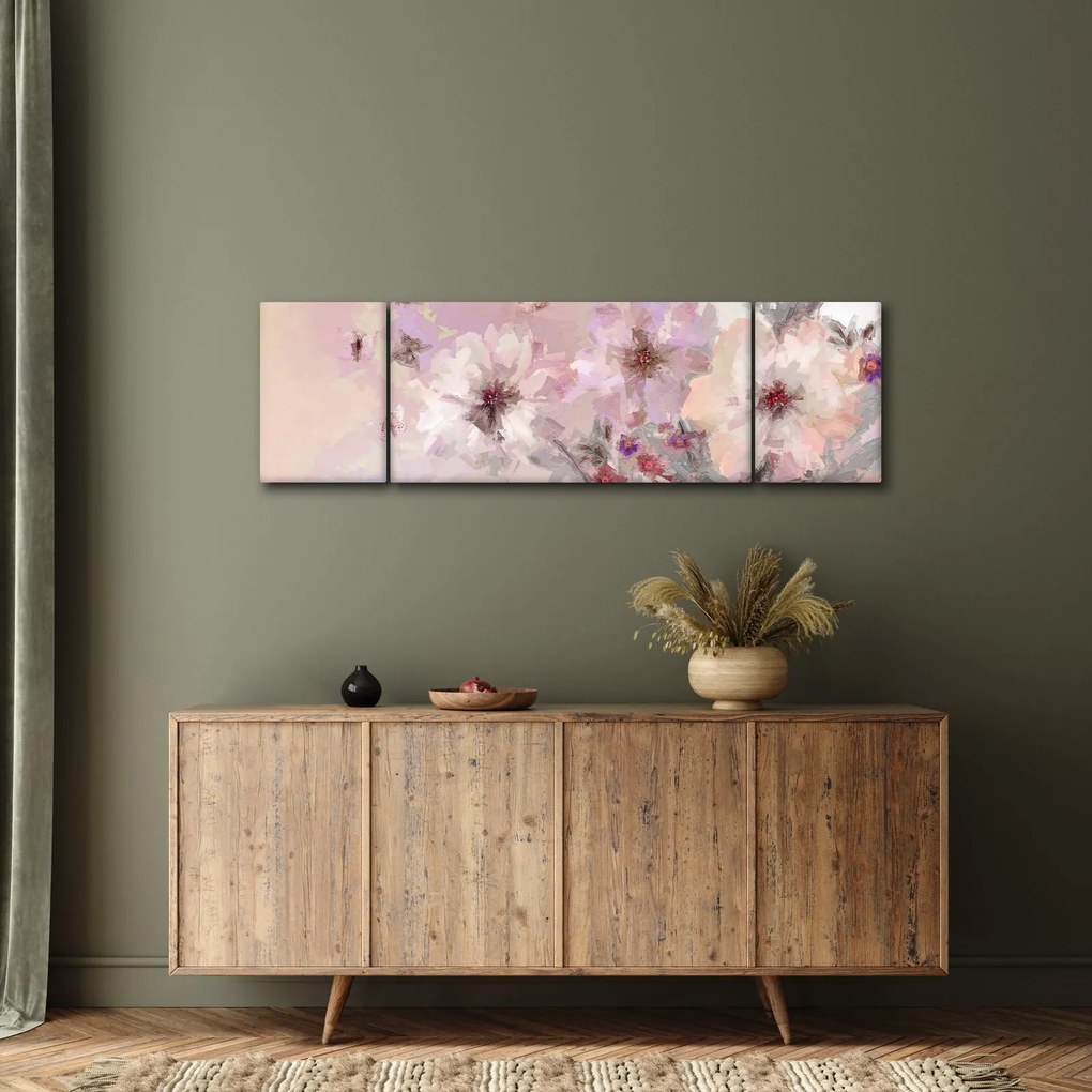 Obraz - Kolaż artystyczny z motylami (170x50 cm)