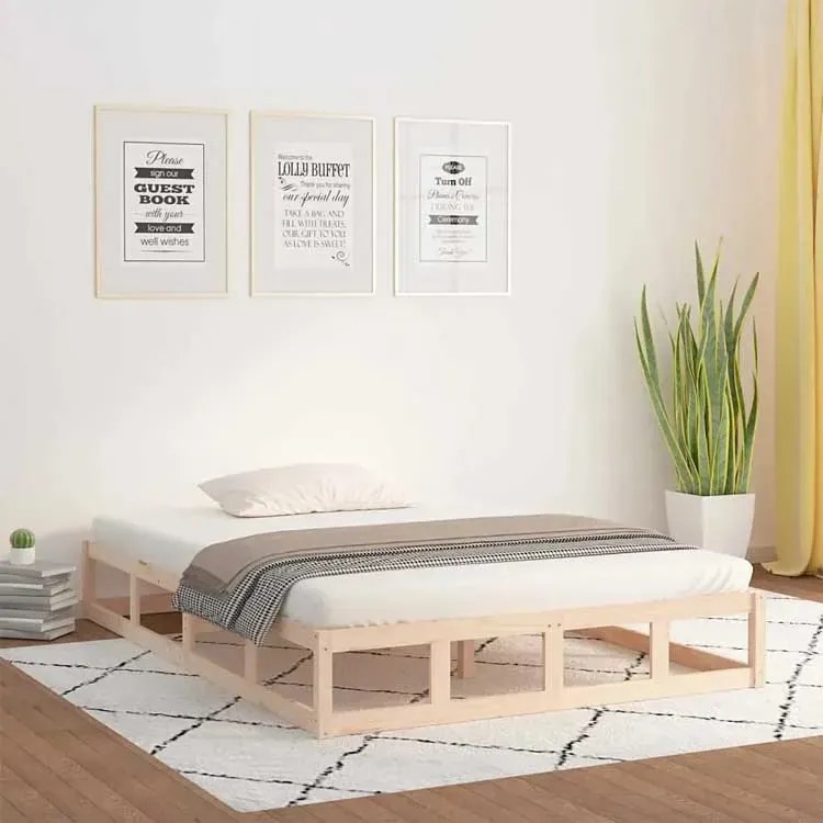 Naturalne sosnowe łóżko 120x200 - Rixo 4X