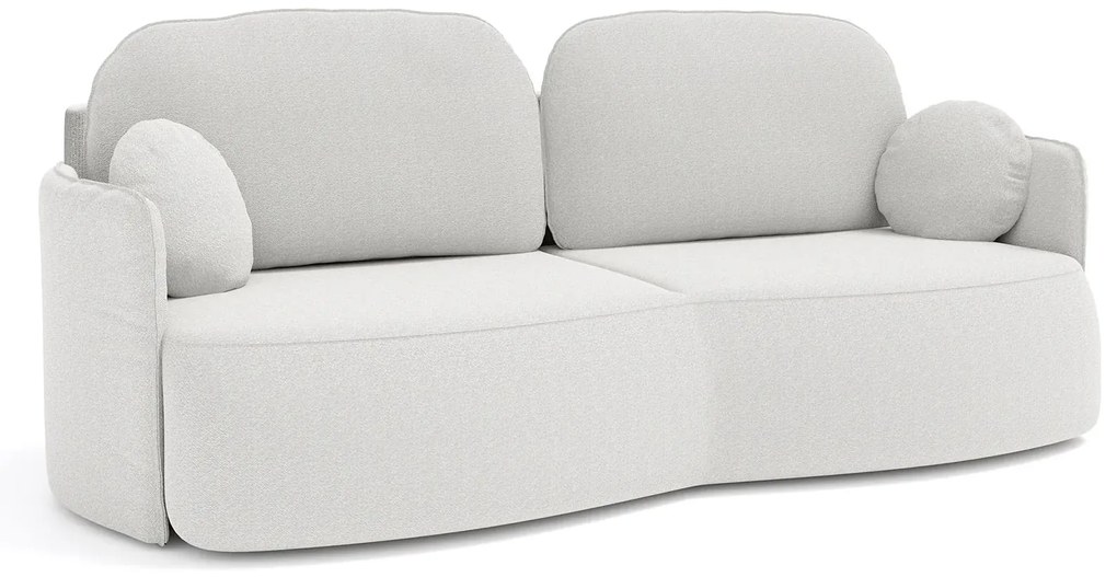 Elegancka jasnoszara kanapa z funkcją spania - Mesa 4X