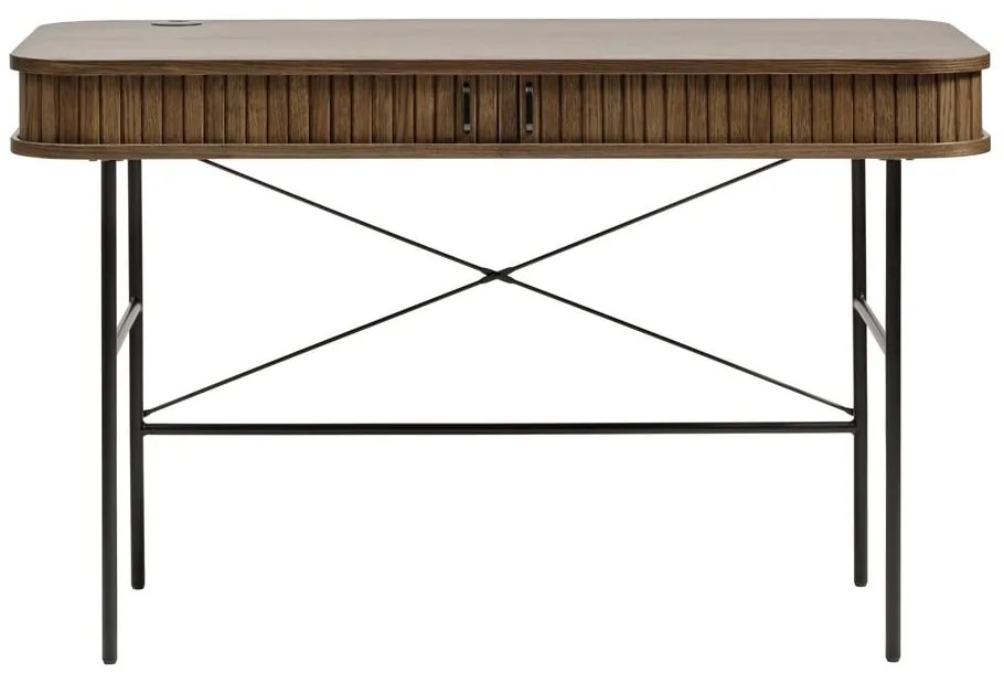 Biurko w dekorze dębu 60x120 cm Nola – Unique Furniture