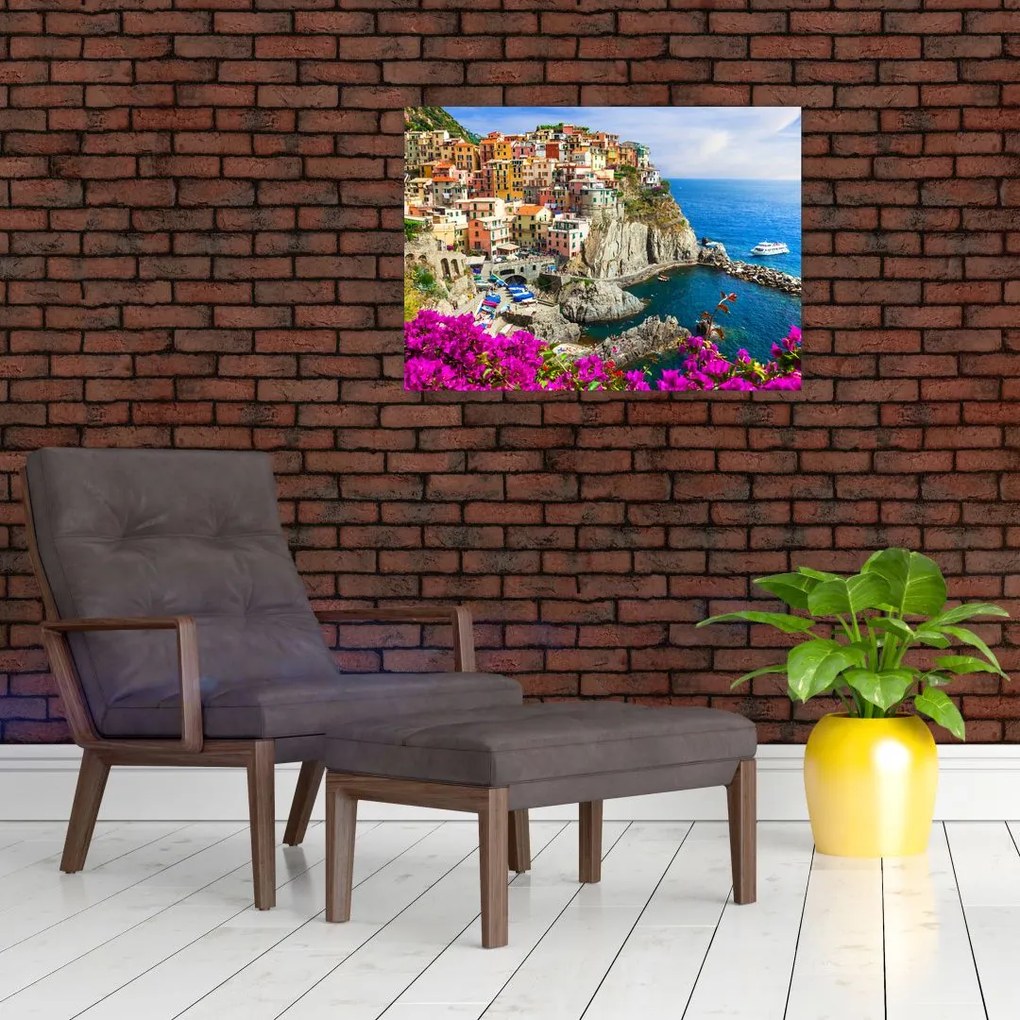 Obraz na szkle - Włoska wioska Manarola (70x50 cm)
