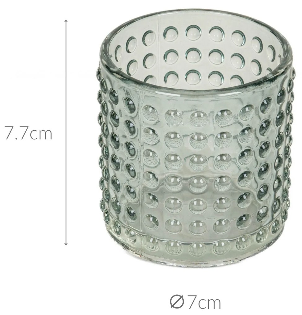 Świecznik z wypukłym wzorem ARTY, Ø 7 cm